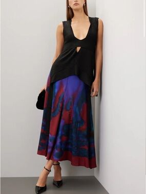 Altuzarra Hydra Ink Blot Midi Skirt